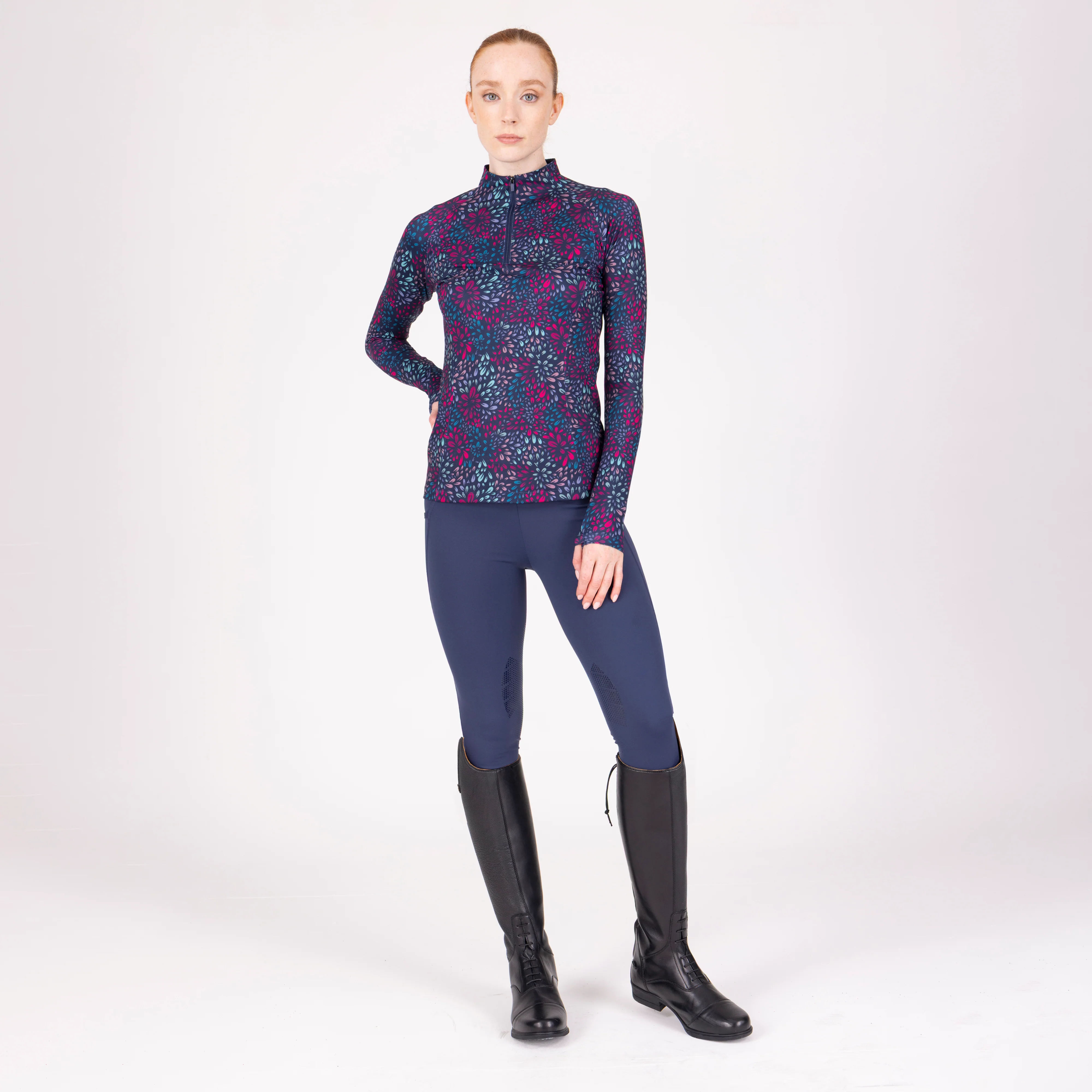 Shires Aubrion Ladies React Rythm Riding Tights - Image 21