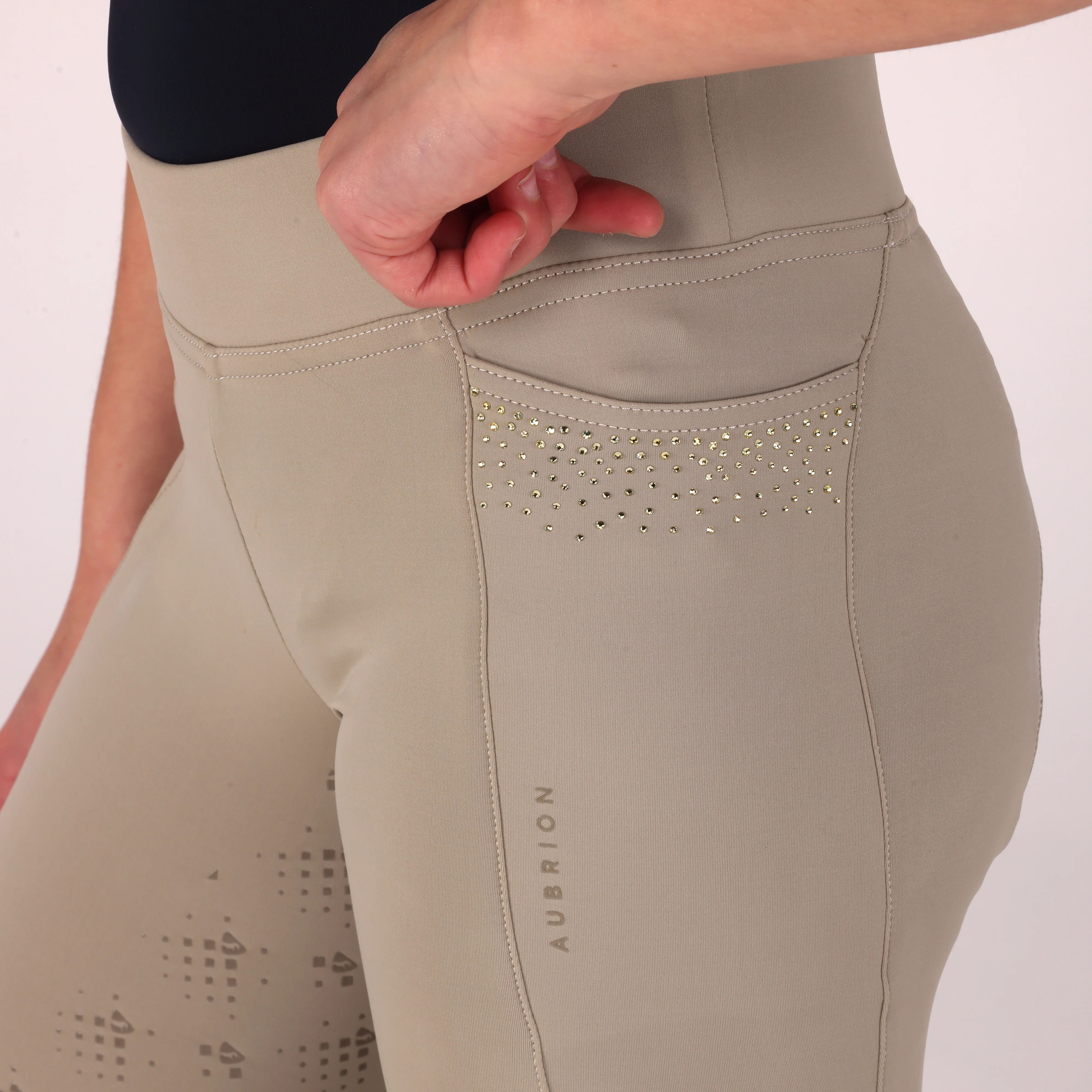 Shires Aubrion Optima GX Riding Tights - Young Rider - Image 38