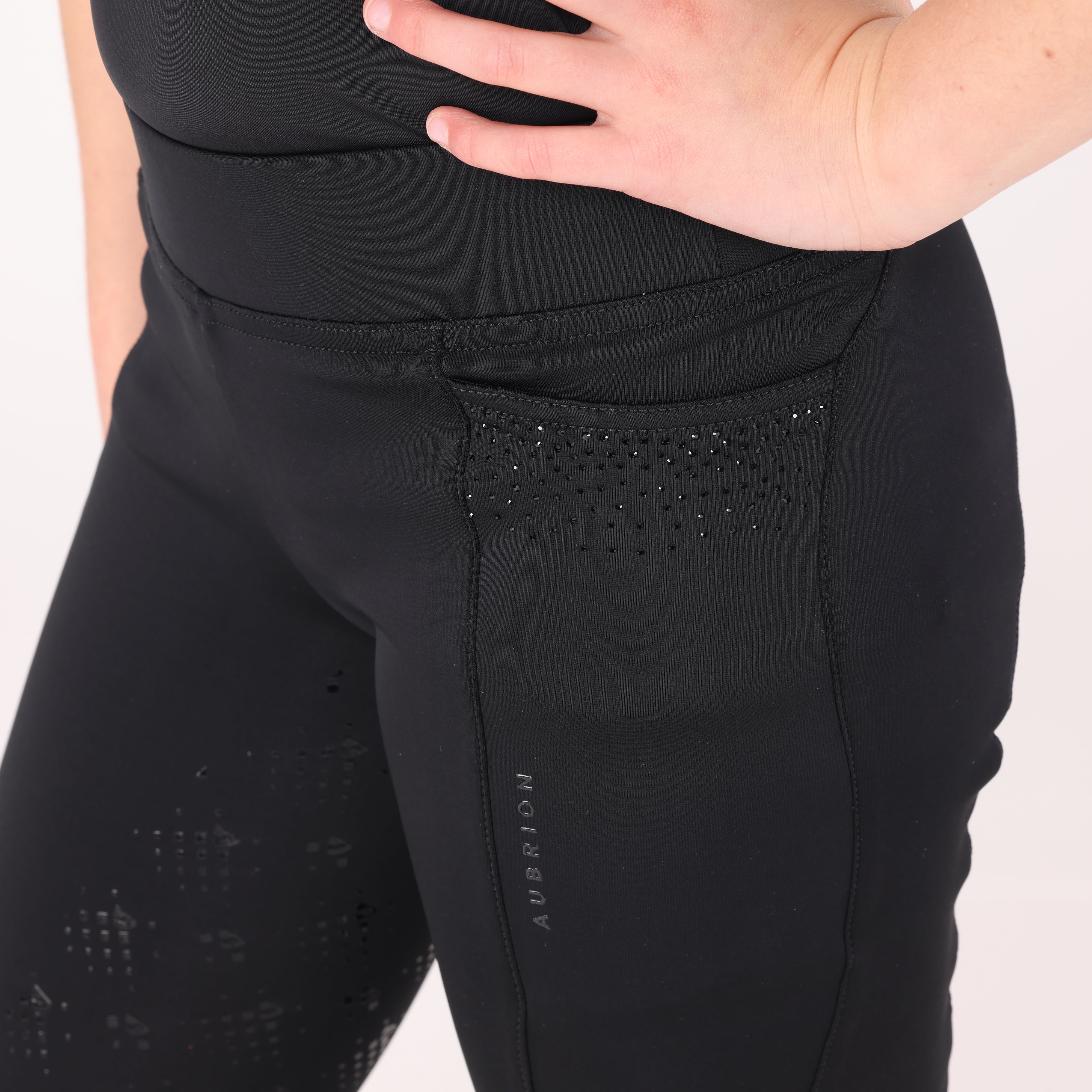 Shires Aubrion Optima GX Riding Tights - Young Rider - Image 9