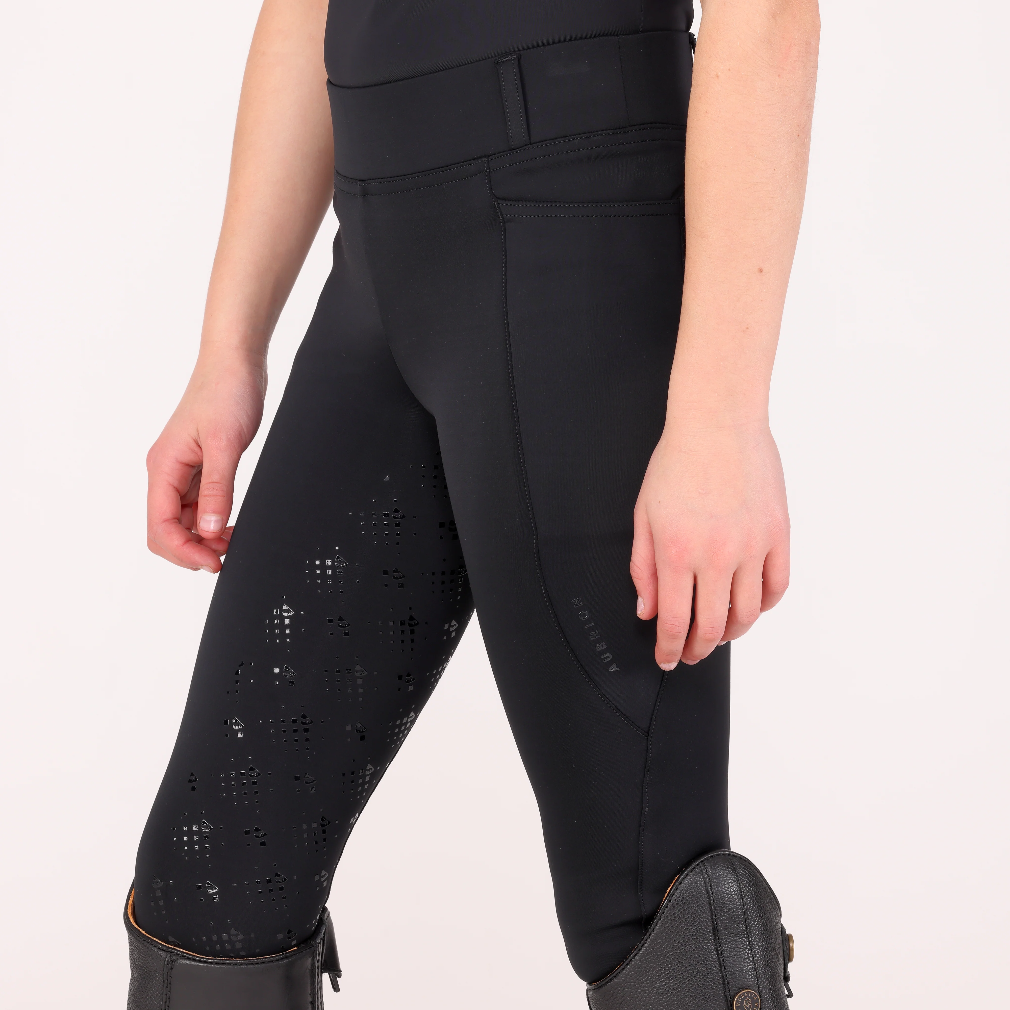 Shires Aubrion Optima LX Riding Tights - Young Rider - Image 18