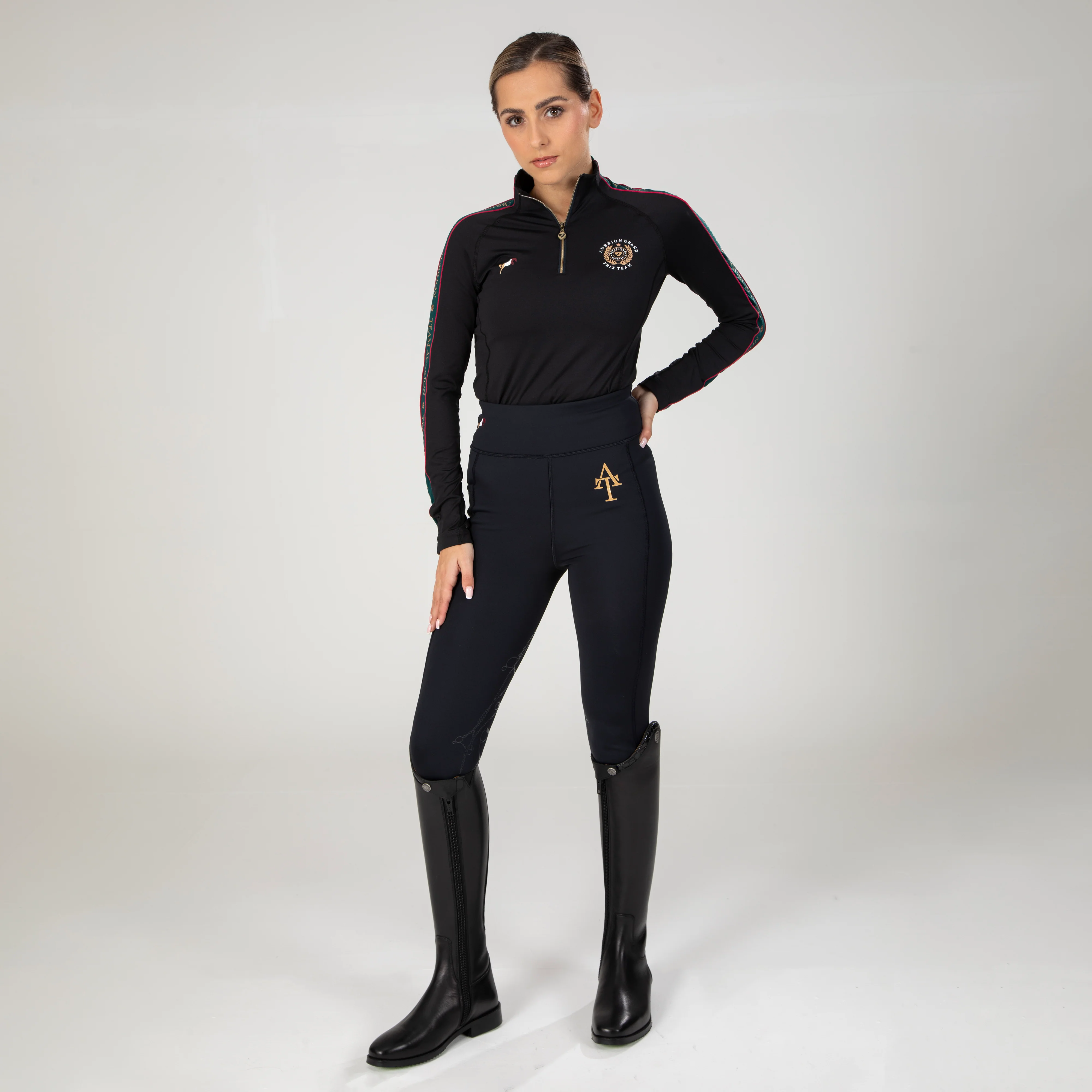 Shires Aubrion Team Winter Riding Tights - Image 5