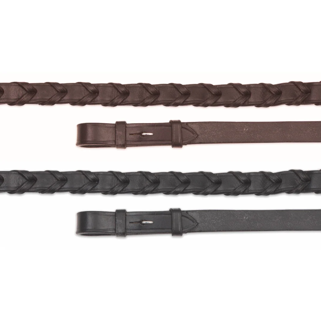 Shires Velociti GARA Laced Leather Reins - Image 2