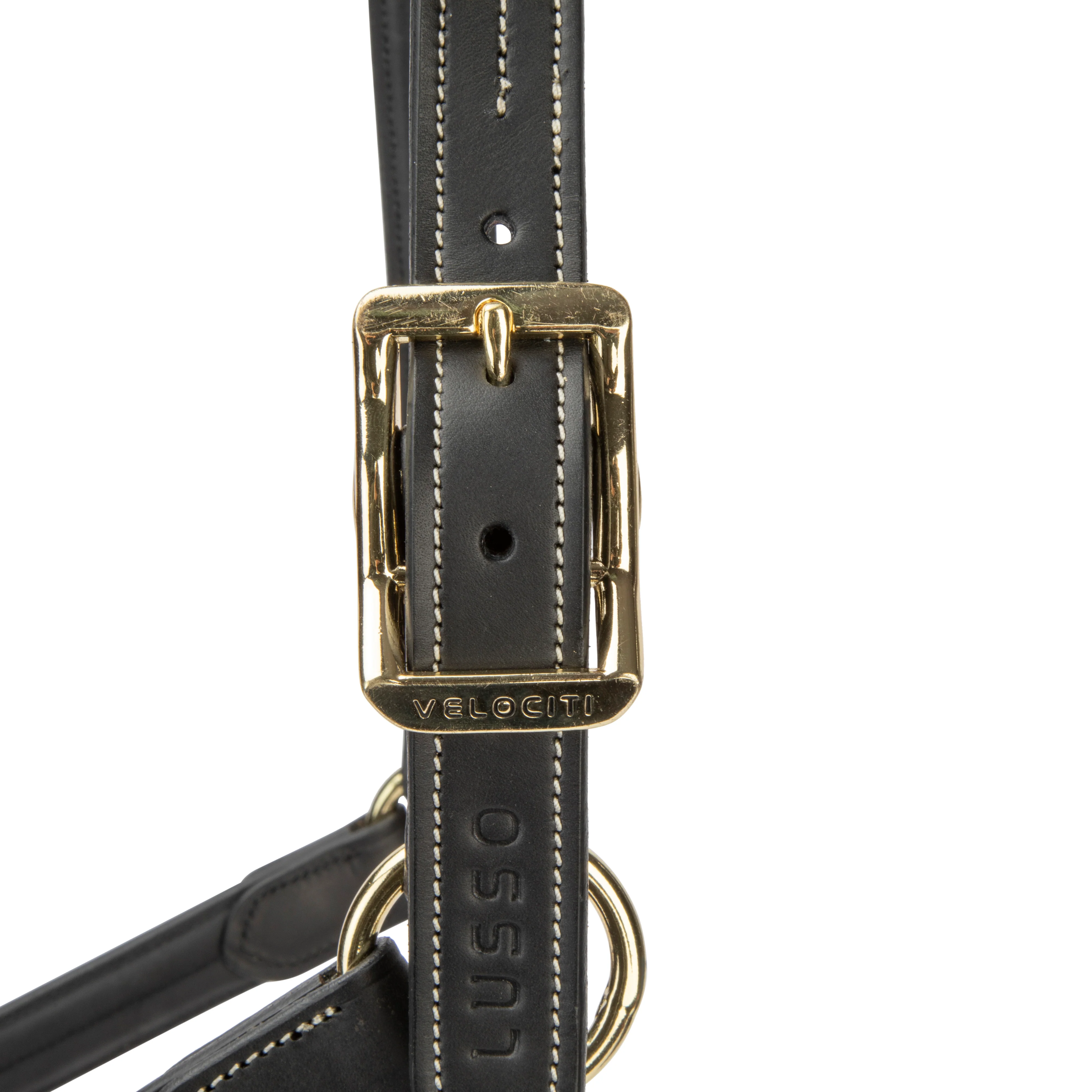 Shires Velociti Lusso Girona Leather Headcollar - Image 2