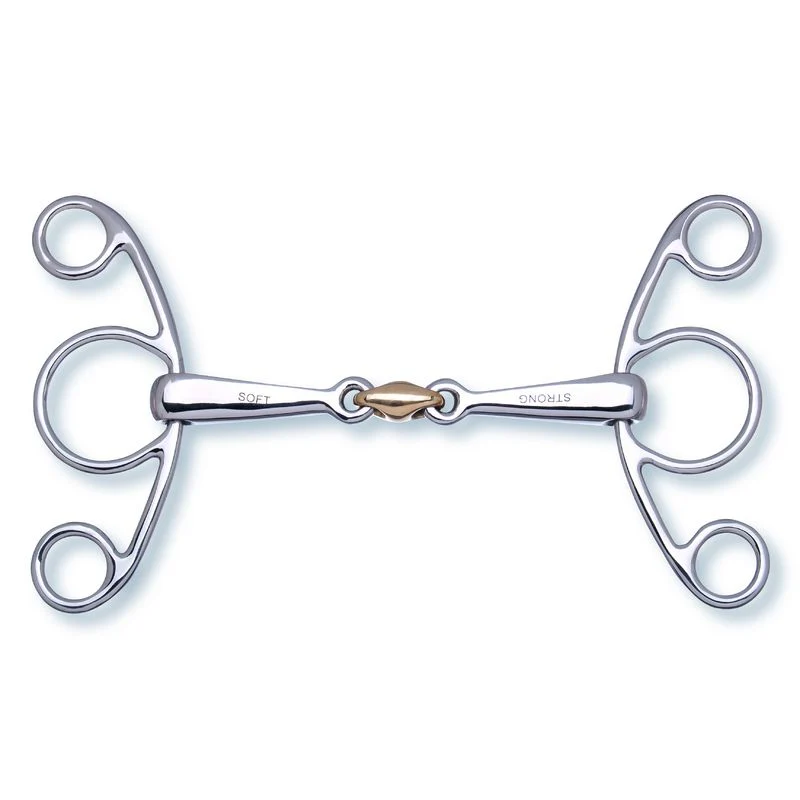 Stubben 2 in 1 Butterfly Snaffle - Double Broken