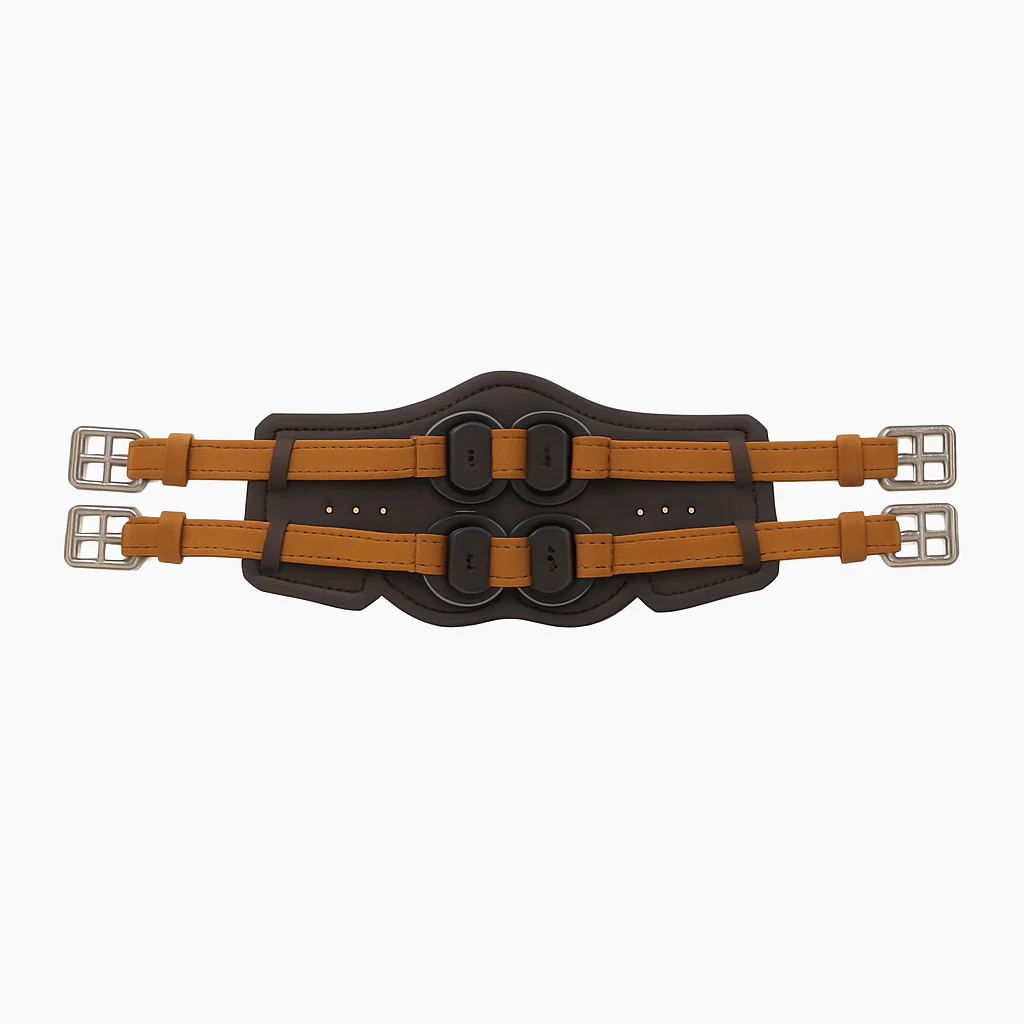 Stubben Equi-Soft® Short Saddle Girth with Cover - Tobacco - Image 2