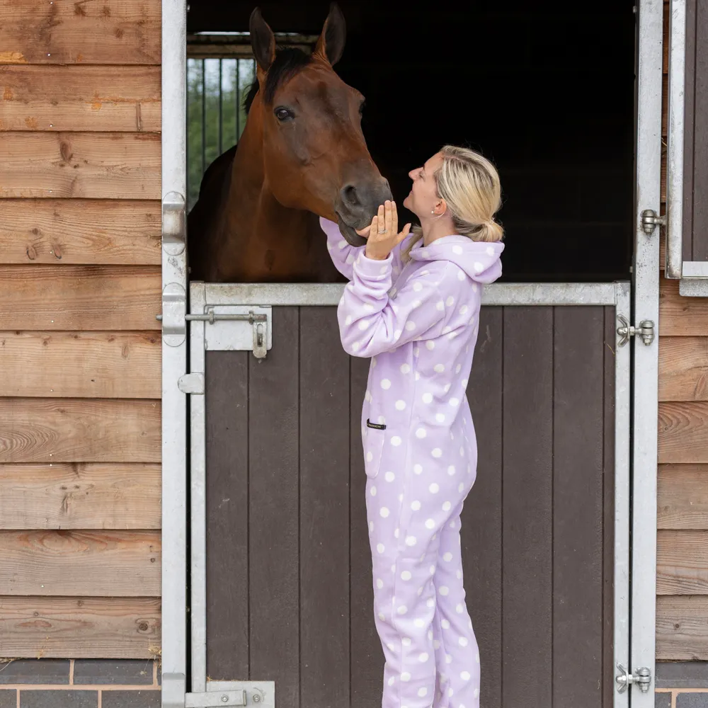 Supreme Products Adult's Dotty Fleece Onesie - Image 2
