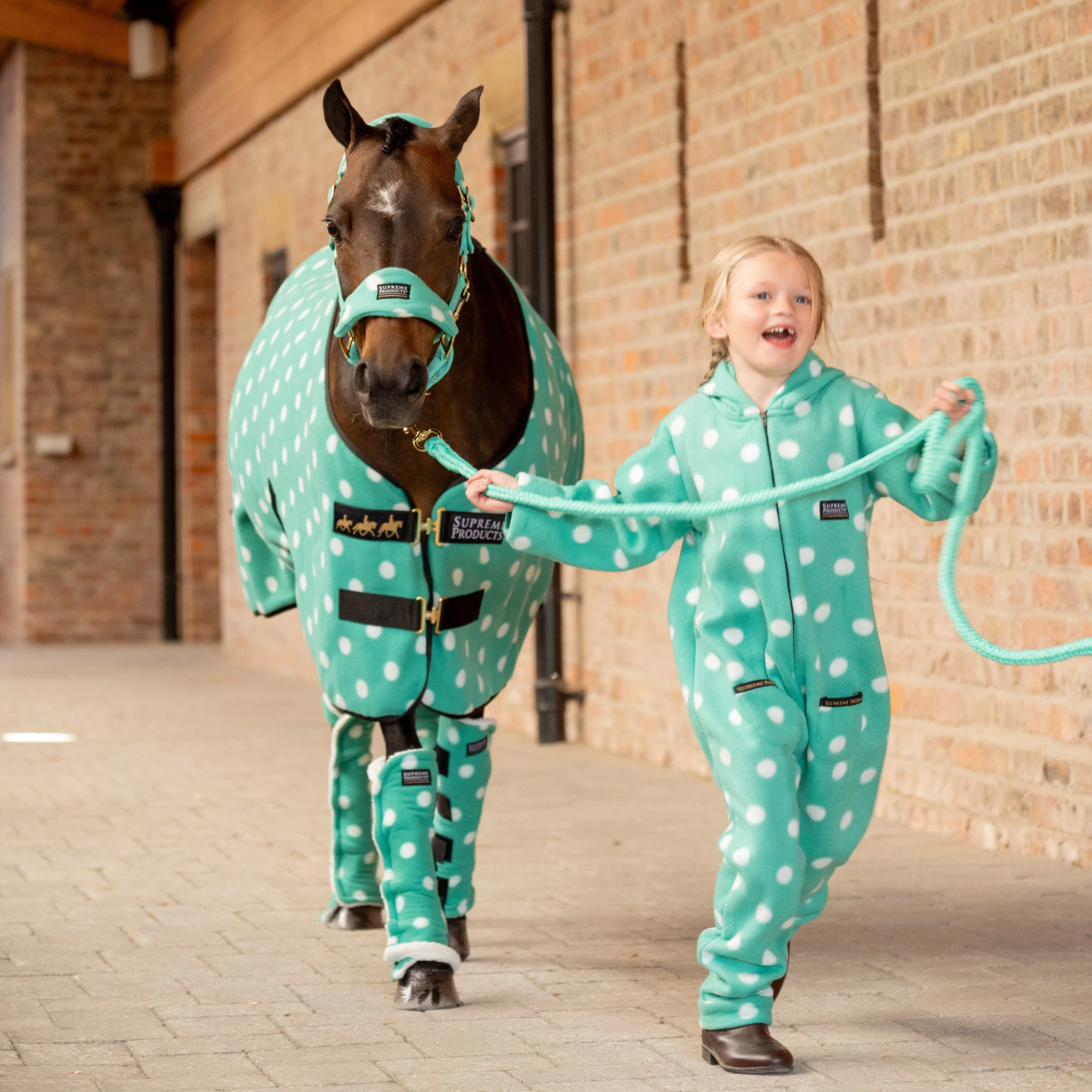 Supreme Products Child's Dotty Fleece Onesie - Image 12