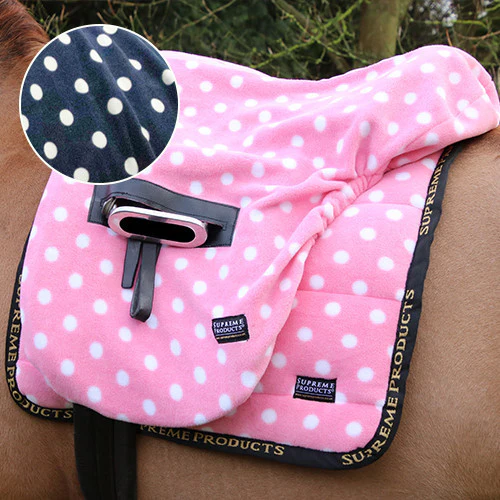 Supreme Products Ride on Dotty Fleece Saddle Cover
