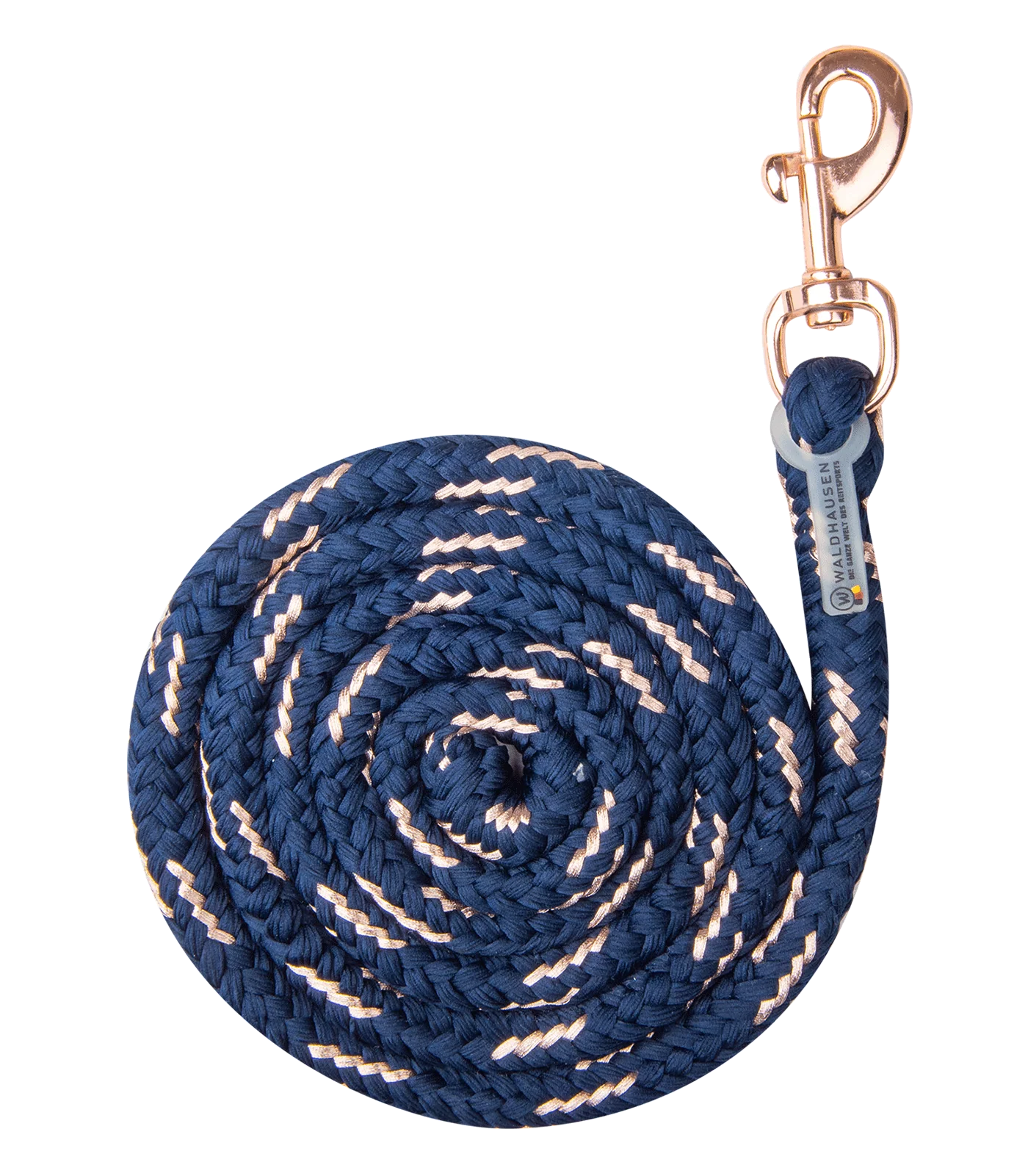 Waldhausen Lurex Rosé Snap Hook Lead Rope - Image 2