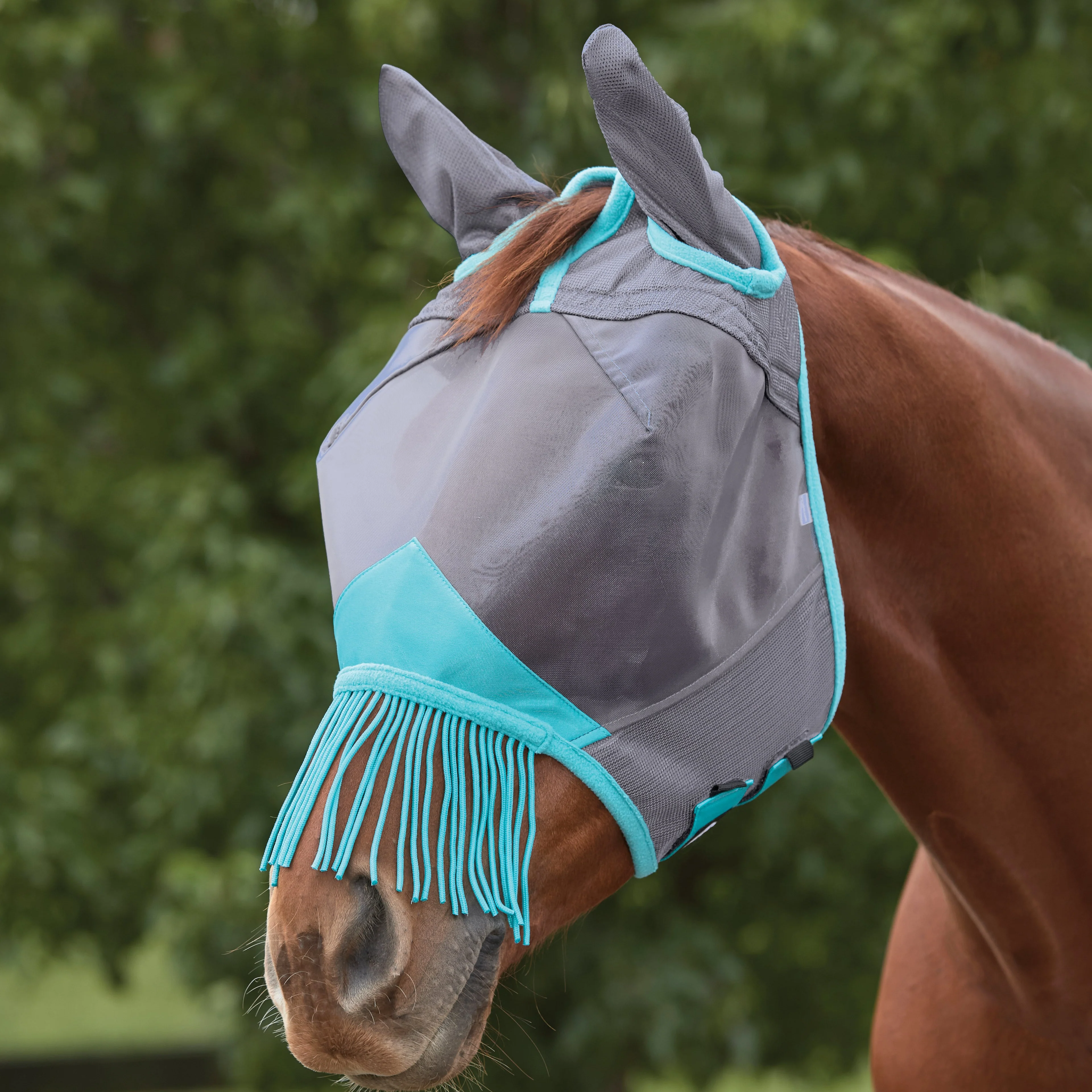 Weatherbeeta ComfiTec Deluxe Fine Mesh Mask With Ears & Tassels - Image 3