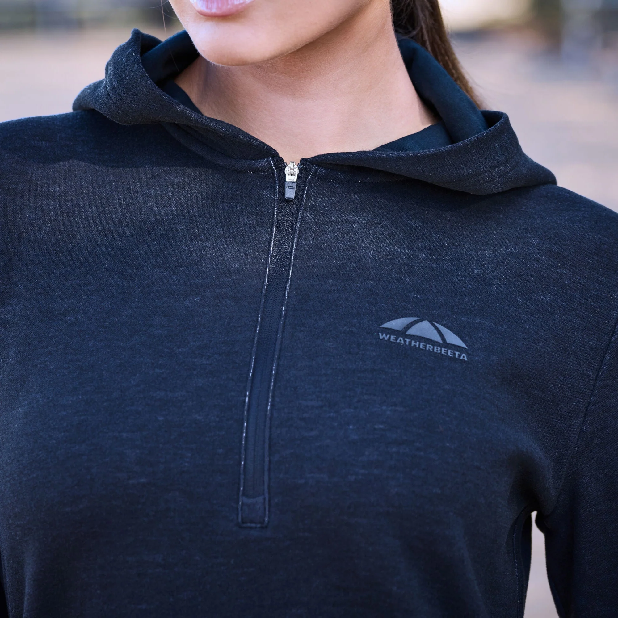 Weatherbeeta Ladies London Layer Long Sleeve Top With Hood - Image 6