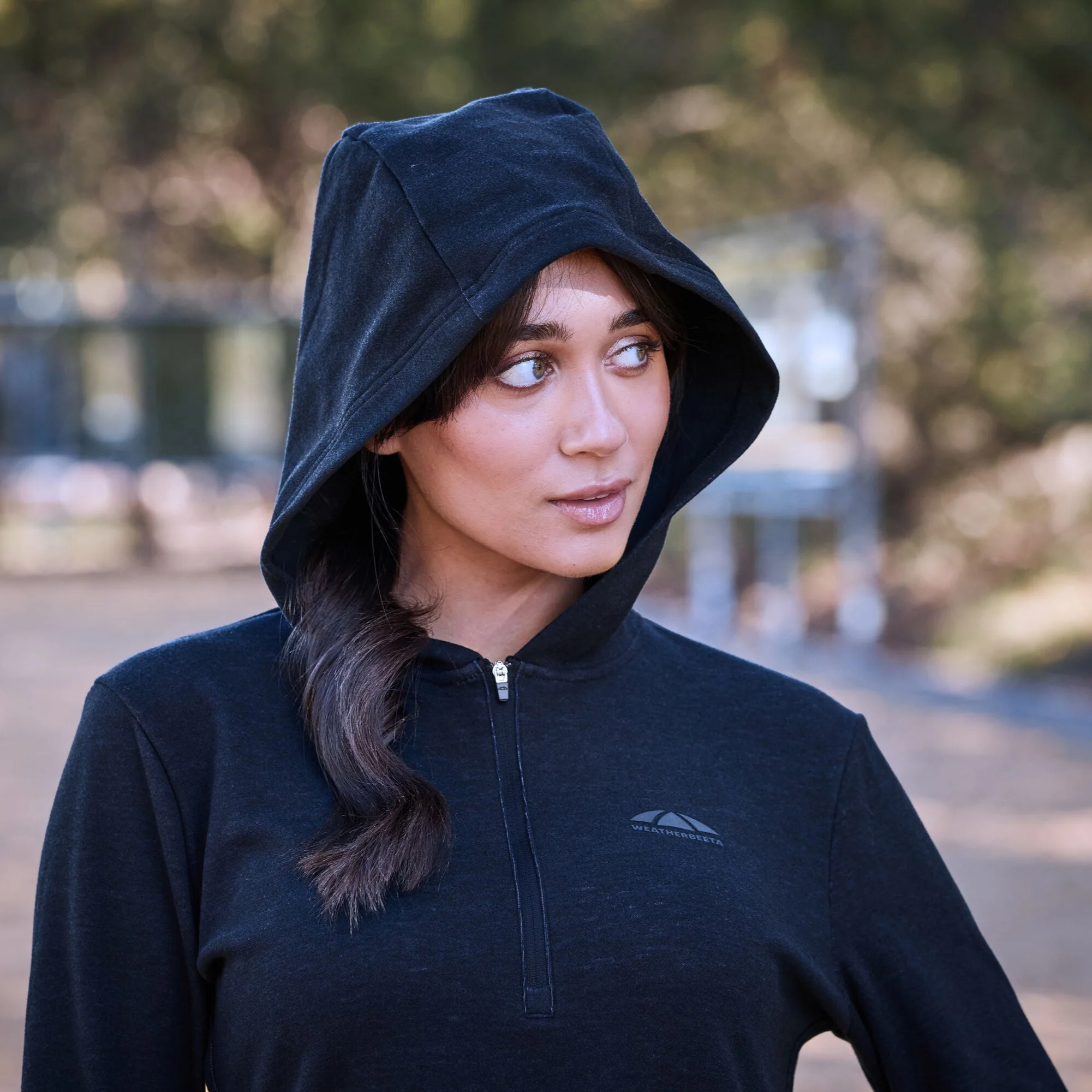 Weatherbeeta Ladies London Layer Long Sleeve Top With Hood - Image 7