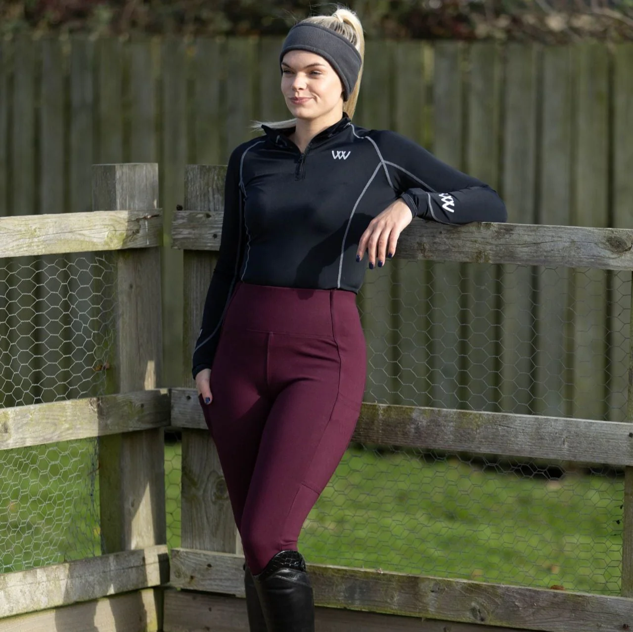 Woof Wear Ladies Winter Full Seat Riding Tights - Image 8